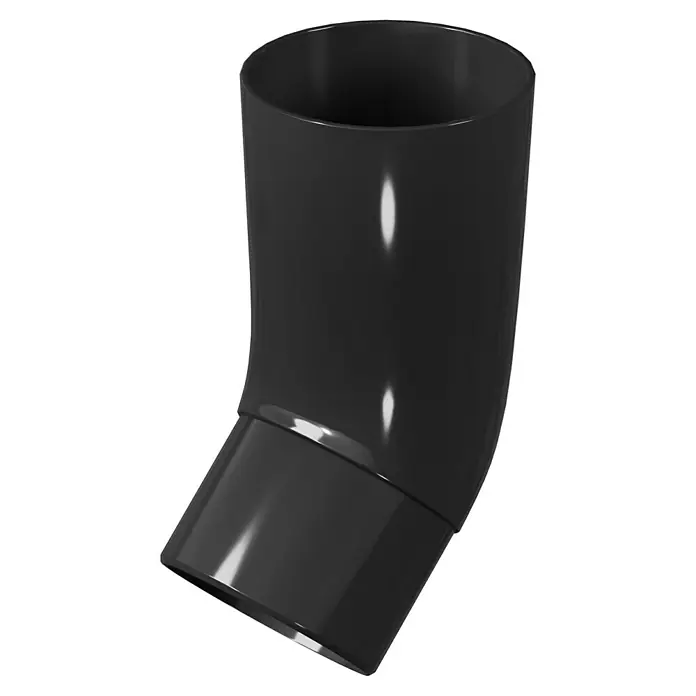 Marley Fallrohrbogen - Nennweite: 53 mm, Winkel: 45 °, Kunststoff, Anthrazit-Metallic - Schwarzer Rohrbogen, ein Verbindungsstück für Rohrsysteme, ideal für Sanitär- oder Heizungsinstallationen. Für Richtungsänderungen in Rohrleitungen.