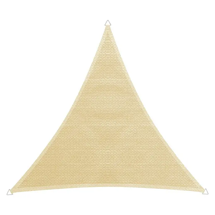 Windhager Sonnensegel Capri - L x B: 4 x 4 m, Champagner, Dreieckig - Beigefarbenes, dreieckiges Sonnensegel mit Befestigungsringen an den Ecken. Ideal für Schatten im Garten oder auf der Terrasse.