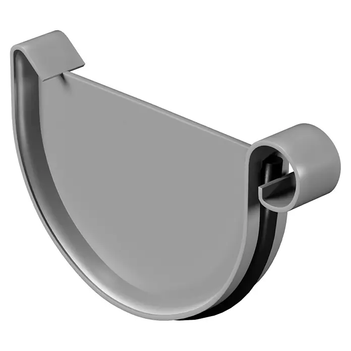 Marley Rinnenendstück - Nennweite: 100 mm, Kunststoff, Grau, Universal - Dachrinnen-Endstück in Grau. Für eine optimale Regenwasserableitung und sicheren Abschluss der Dachrinne.