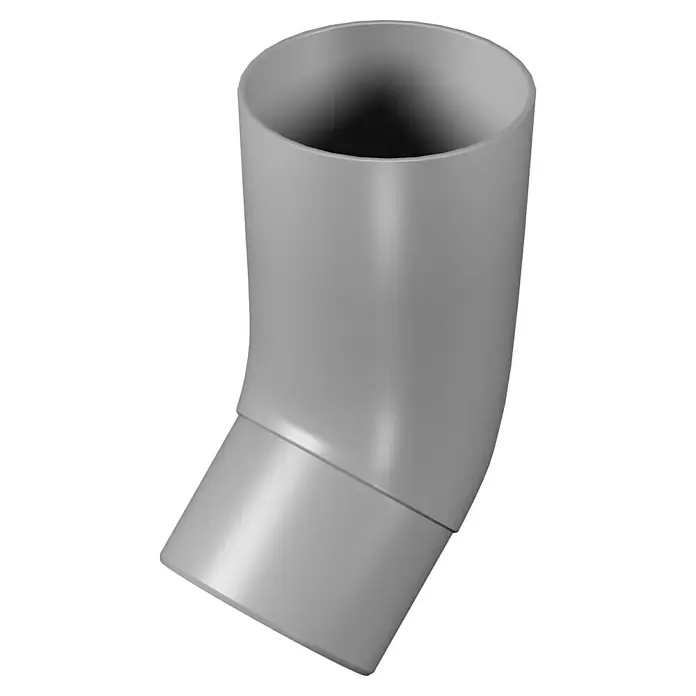 Marley Fallrohrbogen - Nennweite: 53 mm, Winkel: 45 °, Kunststoff, Grau - Grauer PVC-Rohrbogen für Sanitärinstallationen. Ideal für Abwasserleitungen und einfache Installation mit glatten Oberflächen.
