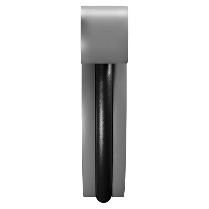 Marley Rinnenendstück - Nennweite: 100 mm, Kunststoff, Grau, Universal - Nahaufnahme eines Toilettenpapierhalters mit einem schlanken, modernen Design in Grau und Schwarz, das Funktionalität und Stil vereint.