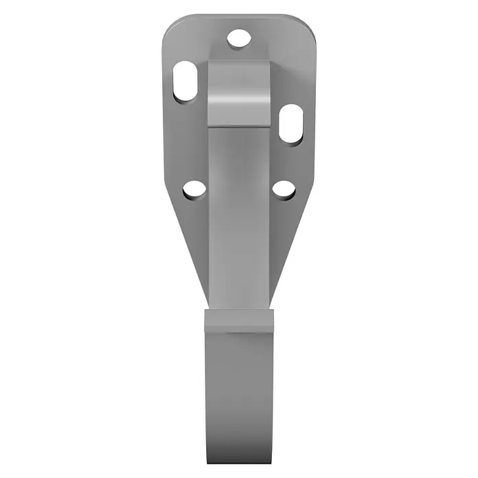 Marley Dachrinnenhalter - Nennweite: 100 mm, Kunststoff, Grau - Nahaufnahme einer Halterung aus Metall, die für eine stabile und zuverlässige Befestigung von Gegenständen entwickelt wurde. Sie bietet Halt.