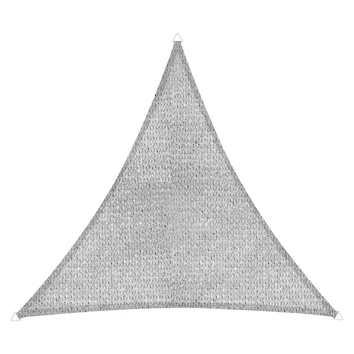 Windhager Sonnensegel Elba - L x B: 3,6 x 3,6 m, Grau, Dreieckig - Graues, dreieckiges Sonnensegel mit Ösen an den Ecken, ideal für den Schutz vor Sonne im Garten oder auf der Terrasse.