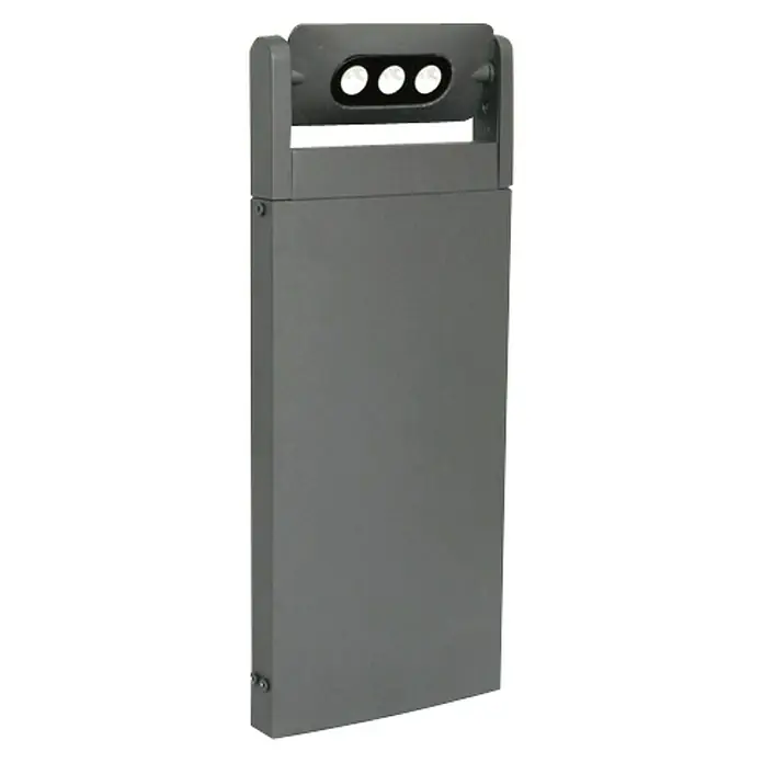 Lutec Sobremuro exterior Mini Ledspot - 9 W, 4,6 x 21 x 52,6 cm, Con bombillas - Soporte de pared gris plegable con tres orificios para fácil almacenamiento y uso que ahorra espacio.