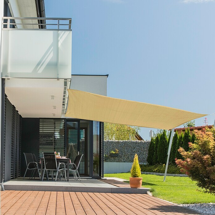 Windhager Sončno jadro Elba  (Do x Š: 3,6 x 3,6 m, Slonokoščena) | 6450 - Sonnensegel | ICFA - Sonnenschutz | ICF - Sonnenschutz | IC - Freizeit im Garten | I - Stadtgarten | BAUHAUS