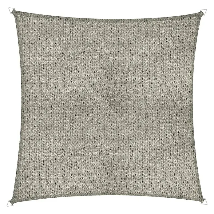 Windhager Sonnensegel Elba - L x B: 3,6 x 3,6 m, Ivory - Graues Sonnensegel mit verstärkten Ecken und Befestigungsringen für einfachen Schutz vor Sonne und Hitze im Außenbereich.
