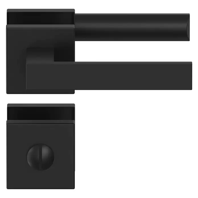 Diamond Doors Black Edition Zimmertürgarnitur WC Savannah - Stärke Tür: 40 mm - 45 mm, Sonstiges, Anthrazit, Schlitzkopf/Olive