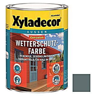 Xyladecor Wetterschutzfarbe Consolan (Schiefer, Seidenglänzend, 750 ml, Wasserbasiert)