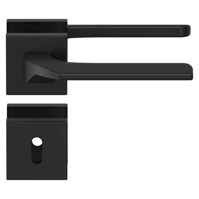 Diamond Doors Black Edition Zimmertürgarnitur Bellevue - Stärke Tür: 40 mm - 45 mm, Anthrazit, Buntbart