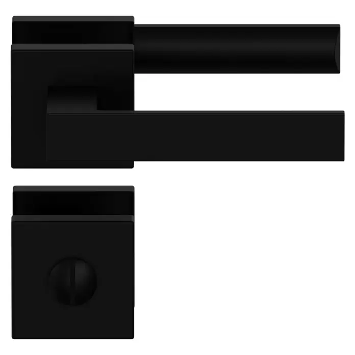 Diamond Doors Black Edition Zimmertürgarnitur WC Savannah - Stärke Tür: 40 mm - 45 mm, Sonstiges, Schwarz, Schlitzkopf/Olive