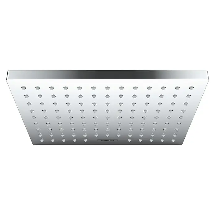 Hansgrohe Vernis Shape Kopfbrause 230 Eco - 23 x 17 mm, 6,5 l/min, Anzahl Funktionen: 1 Stk., Chrom - Bild einer quadratischen Hansgrohe-Kopfbrause mit vielen Düsen, die ein entspannendes Duscherlebnis versprechen. Elegantes Design für moderne Badezimmer.