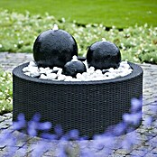 Ubbink AcquaArte Hochteich-Verkleidung Decowall Wicker II (Ø x H: 90 x 37,5 cm, Polyrattan, Schwarz)