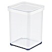 Rotho Recipiente de almacenaje (L x An x Al: 10 x 10 x 14,2 cm, Plástico, Blanco/Transparente)