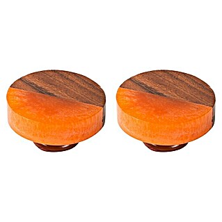 Möbelknopf-Set (2 Stk., Ø x H: 38 x 21 mm, Holz)