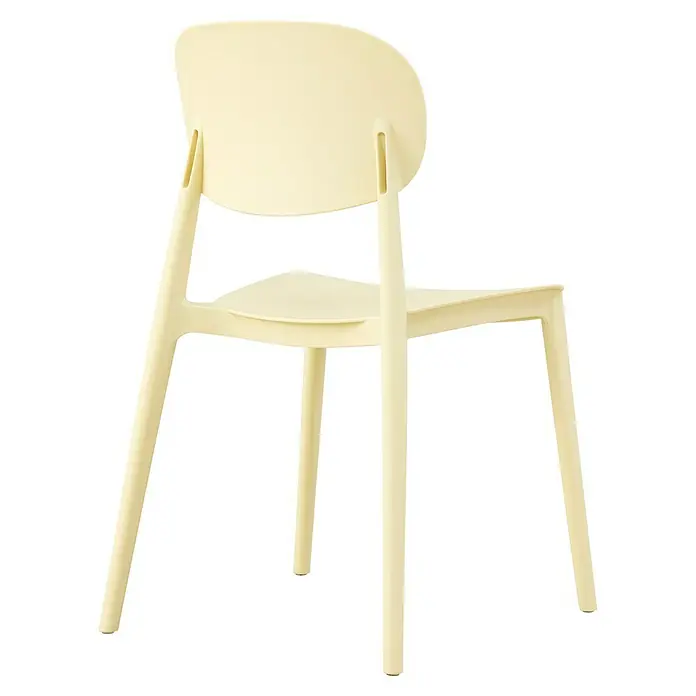 Silla de jardín Tatum - 46 x 50 x 80 cm, Beige, Polipropileno, Apilable - Elegante diseño de silla beige con estética minimalista y líneas limpias, perfecto para interiores modernos.