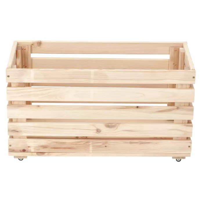 Regalux Regalsystem Heavy Vorratskiste mit Rollen - B x T x H: 60 x 30 x 35 cm, Holz