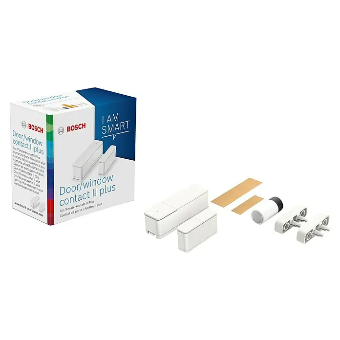 Bosch Smart Home Funk-Fensterkontakt II Plus - Weiß, Batteriebetrieben, 23 x 22 x 75 mm, 1 Stk. - Bosch Tür-/Fensterkontakt II plus für ein intelligentes Zuhause.