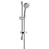 Hansgrohe Croma 100 Conjunto de ducha (Distancia entre orificios: 62,5 cm, Tipos de chorro: Rain, normal, champú y masaje, Plata, Función de ahorro de agua) | BAUHAUS