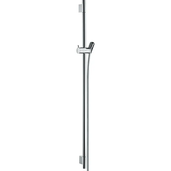 Hansgrohe Brausestange Unica S Puro - Höhe: 100,8 cm, Chrom - Verchromte Duschstange mit Brausehalterung für ein modernes Badezimmerdesign. Hochwertige Verarbeitung und einfache Montage.