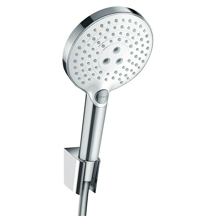 Hansgrohe Brause-Set Raindance Select S 120 (Anzahl Strahlarten: 3 Stk., Chrom/Weiß, Durchflussmenge: 15 l/min) | BAUHAUS