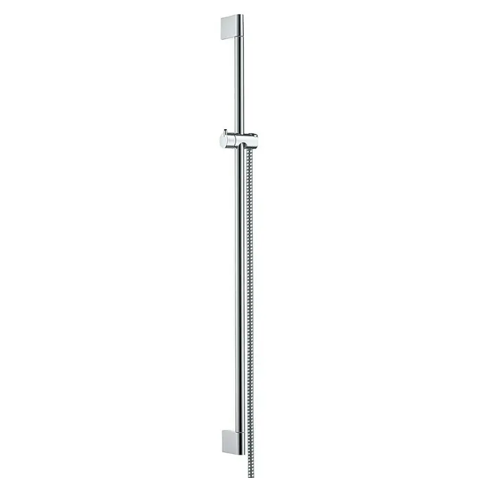 Hansgrohe Brausestange Unica Crometta - Höhe: 95,9 cm, Chrom - Eine glänzende Chrom-Duschstange mit verstellbarer Halterung und Brauseschlauch. Modernes Design für Ihr Badezimmer.