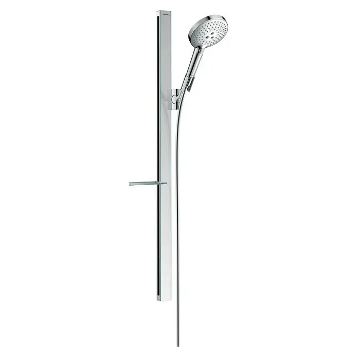 Hansgrohe Raindance Select S Brausegarnitur 120 - Lochabstand: 91,5 cm, Art Strahl: Rain, RainAir, Whirl, Chrom, Wassersparfunktion, Ablage - Die Hansgrohe Crometta 85 Vario Duschstange ist ein hochwertiges Duschsystem. Es bietet Komfort und Funktionalität für Ihr Badezimmer.