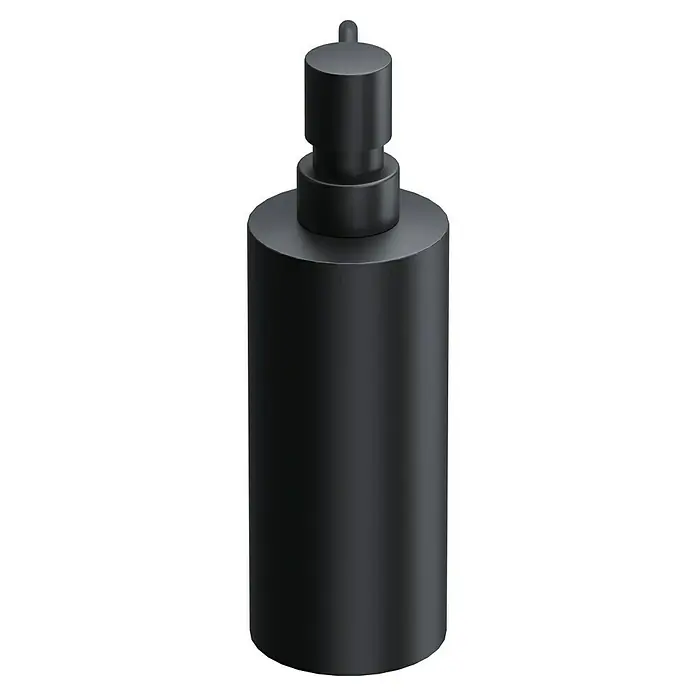 BAUHAUS Seifenspender Black - Stahl, Pulverbeschichtet - Schwarzer Spender mit runden Elementen für Flüssigseife oder Lotion, ideal für Bad und Küche, elegantes und minimalistisches Design.
