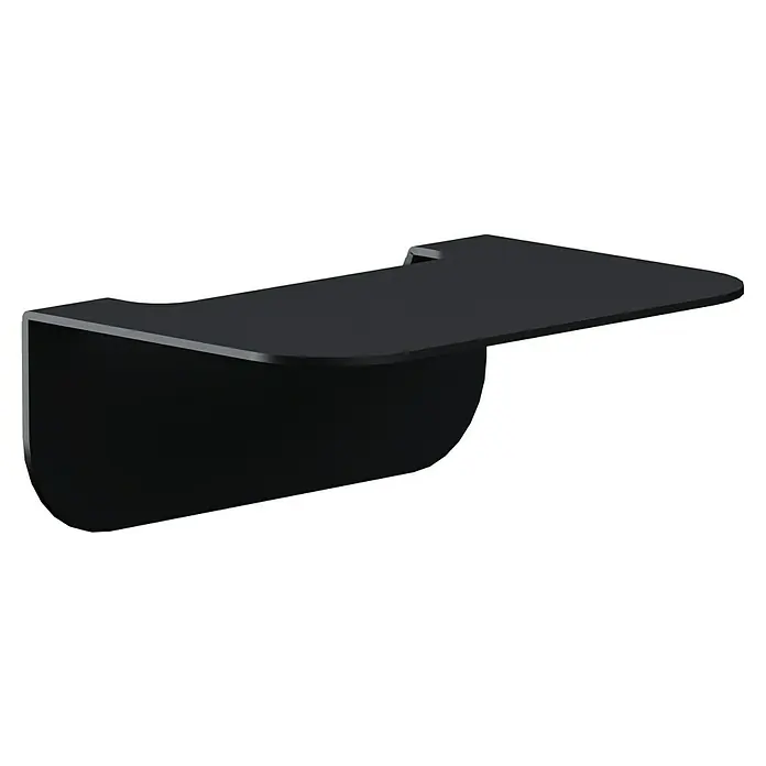 Camargue Antwerpen Ablage - Breite: 15 cm, Schwarz, Matt - Schwarzes Regal für die Wandmontage, ideal zur Aufbewahrung kleiner Gegenstände. Das Regal ist minimalistisch und elegant.