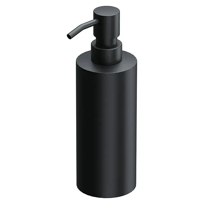 BAUHAUS Seifenspender Black - Stahl, Pulverbeschichtet - Schwarzer Seifenspender. Das schlichte, zylindrische Design des Seifenspenders in Mattschwarz passt perfekt in moderne Badezimmer.