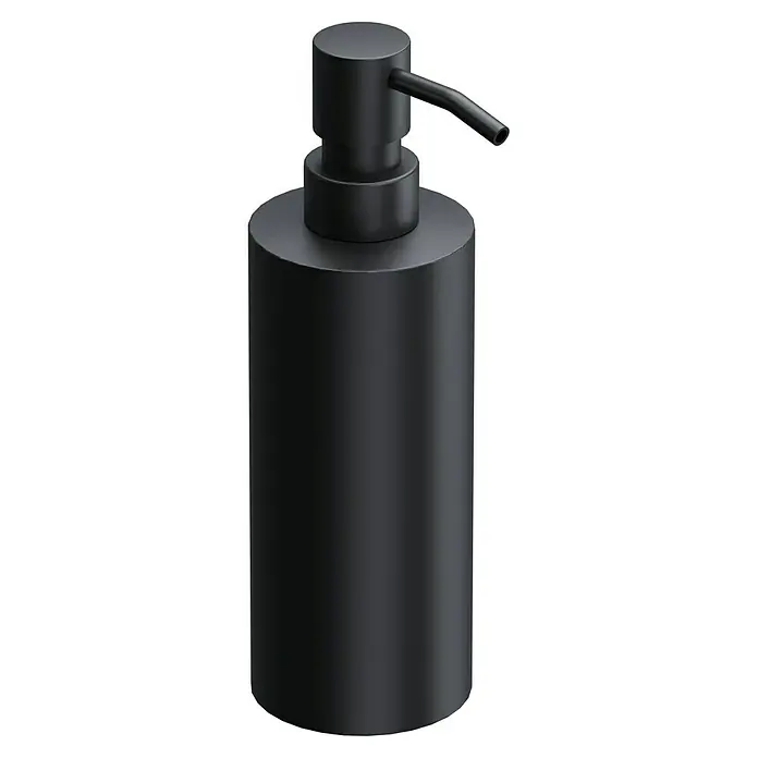 BAUHAUS Seifenspender Black - Stahl, Pulverbeschichtet - Ein schlichter, mattschwarzer Seifenspender. Die moderne Form mit einem abgerundeten Pumpkopf passt perfekt in jedes Badezimmer.