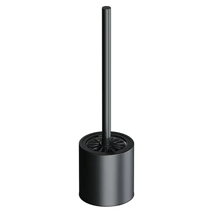 BAUHAUS WC-Bürstengarnitur Black - Stahl, Schwarz - Eine moderne, schwarze Toilettenbürste mit Halter. Das schlichte Design fügt sich nahtlos in jedes Badezimmer ein und sorgt für Hygiene.