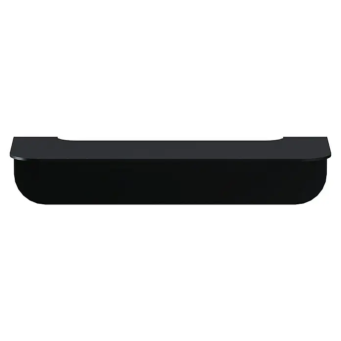 Camargue Antwerpen Ablage - Breite: 25 cm, Schwarz, Matt - Schwarzes Produkt mit glatter Oberfläche und abgerundeten Kanten, ideal für moderne Designs.\n