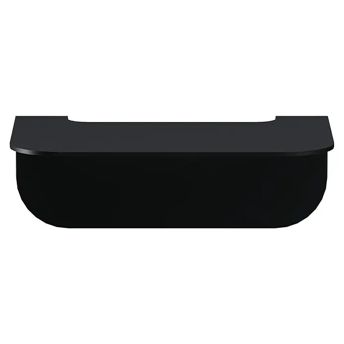 Camargue Antwerpen Ablage - Breite: 15 cm, Schwarz, Matt - Elegantes schwarzes Regal mit abgerundeten Ecken. Ein stilvolles Möbelstück, das Funktionalität und modernes Design vereint.