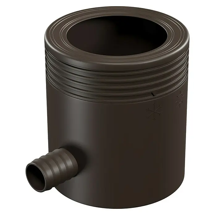 Marley Regensammler - Nennweite: 105 mm, Filter, Braun - Dunkelbrauner Fallrohrfilter mit seitlichem Abgang, ideal zur Regenwassernutzung im Garten und zur Vorfilterung von Regenwasser.