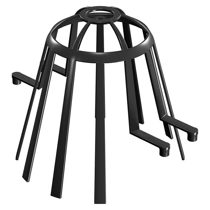 Marley Laubfangkorb - Nennweite Zubehör Dachrinnen: 75 - 105 mm - Schwarz gefärbter Laubfänger aus Kunststoff, der die Dachrinne schützt.