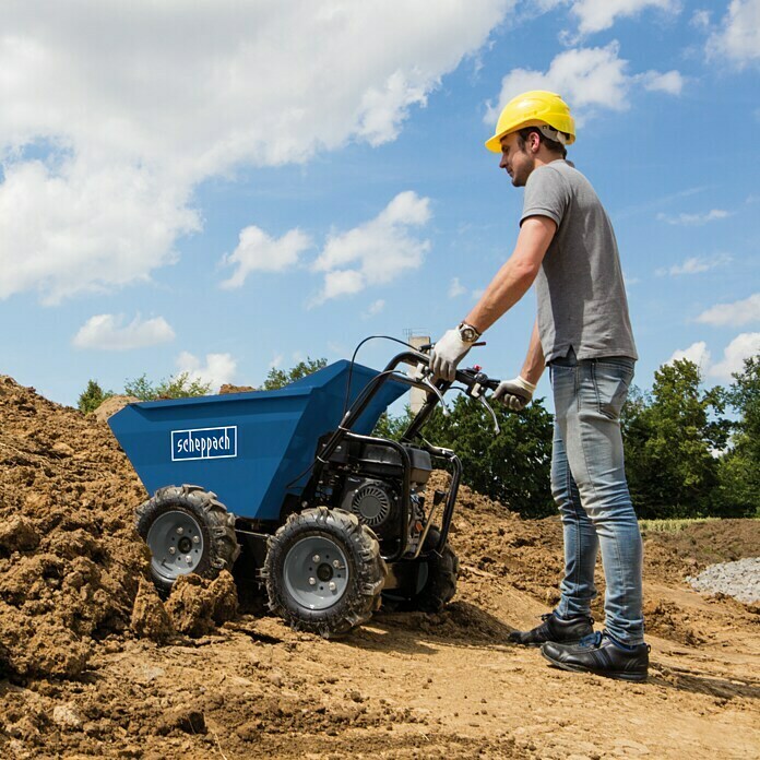 Scheppach Raddumper DP 3000Tragkraft: 300 kg, Hubraum: 196 cm³, Blau Front View