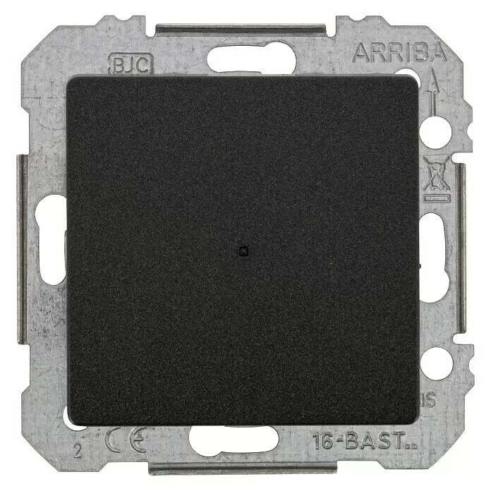 Siemens DELTA Mega Kontrollschalter SIE039444 - Carbon Metallic, Glänzend, Unterputzmontage, 10 A - Vorderansicht