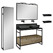 Inspira Badmöbel-Set BD2 (12 -tlg., 120 cm, Anthracite/Canela Oak/Black, Matt) | BAUHAUS