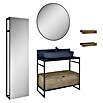 Inspira Badmöbel-Set BE5 (Gesamtbreite Badmöbel: 100 cm, Navy Blue/Canela Oak/Black, Matt, 10 -tlg.) | BAUHAUS