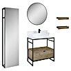 Inspira Badmöbel-Set BI7 (Gesamtbreite Badmöbel: 80 cm, White/Canela Oak/Black, Matt, 10 -tlg.) | BAUHAUS