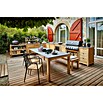 Sunfun Zoe Gartenbank (B x T x H: 180 x 45 x 45 cm, Teak/Keramik, Naturfarben) | BAUHAUS