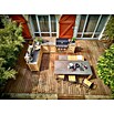 Sunfun Zoe Gartenbank (B x T x H: 180 x 45 x 45 cm, Teak/Keramik, Naturfarben) | BAUHAUS