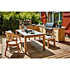 Sunfun Zoe Gartenbank (B x T x H: 180 x 45 x 45 cm, Teak/Keramik, Naturfarben) | BAUHAUS