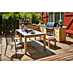 Sunfun Zoe Gartentisch (L x B x H: 220 x 100 x 77 cm, Keramik/Teak, Rechteckig, Naurbraun/Anthrazit) | BAUHAUS