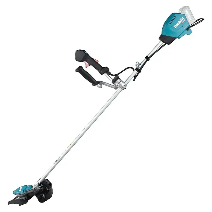 Makita XGT 40V max. Akku-Freischneider UR002GZ01 - 40 V, Ohne Akku - Abbildung einer Akku-Motorsense von Makita mit leichtem Aluminiumschaft und verstellbarem Griffbügel für einen sicheren Halt.