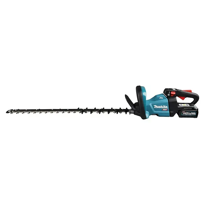 Makita XGT 40V max. Akku-Heckenschere UH007GD201 - 40 V, Li-Ionen, 2 Akkus, Schnittlänge: 75 cm - Makita Akku-Heckenschere XGT mit scharfen Klingen für präzise Schnitte im Garten. Ideal für professionelle Anwender und anspruchsvolle Gartenbesitzer.