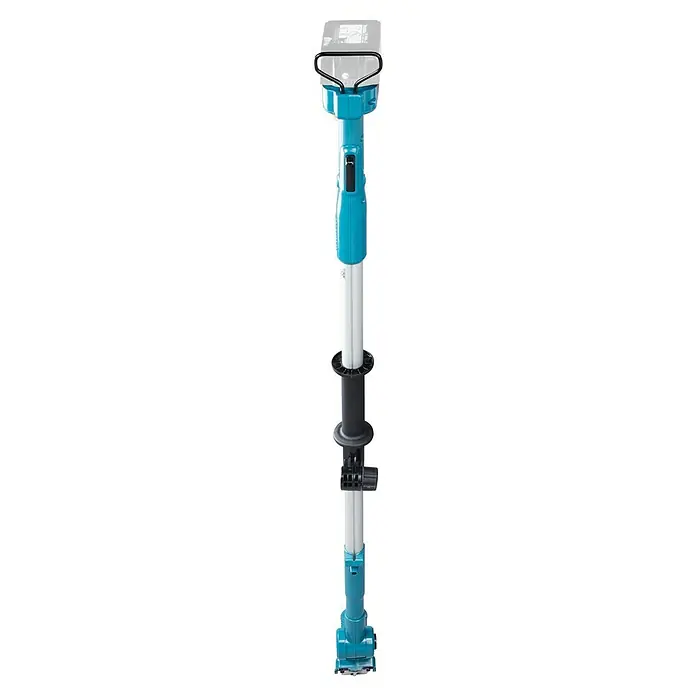 Makita LXT 18V Akku-Heckenschere DUN461WZ - 18 V, Li-Ionen, Ohne Akku, Schnittlänge: 46 cm - Ein Akku-betriebenes Gerät zum Glätten von Beton mit einem transparenten Behälter und einem Griff.