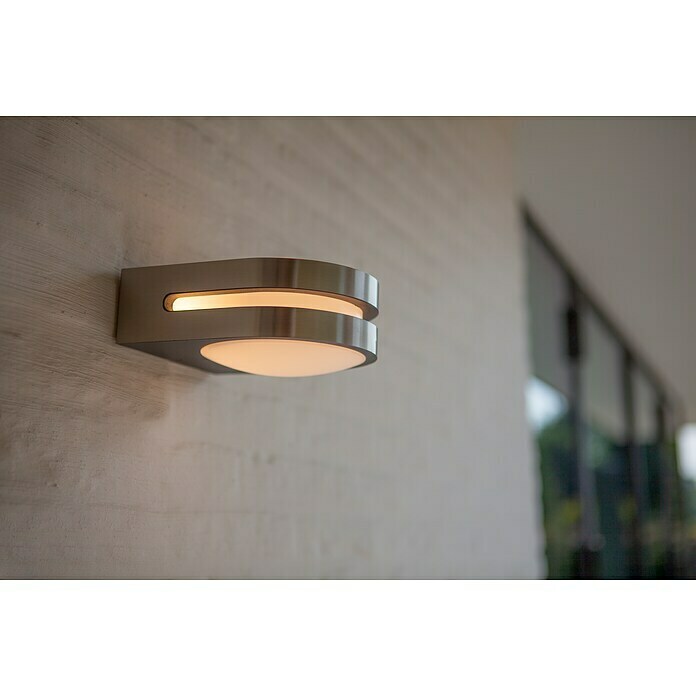 Lutec LED-Außenwandleuchte Fancy (12,5 W, 17,2 x 14 x 8,4 cm, Edelstahl,  IP54) | BAUHAUS