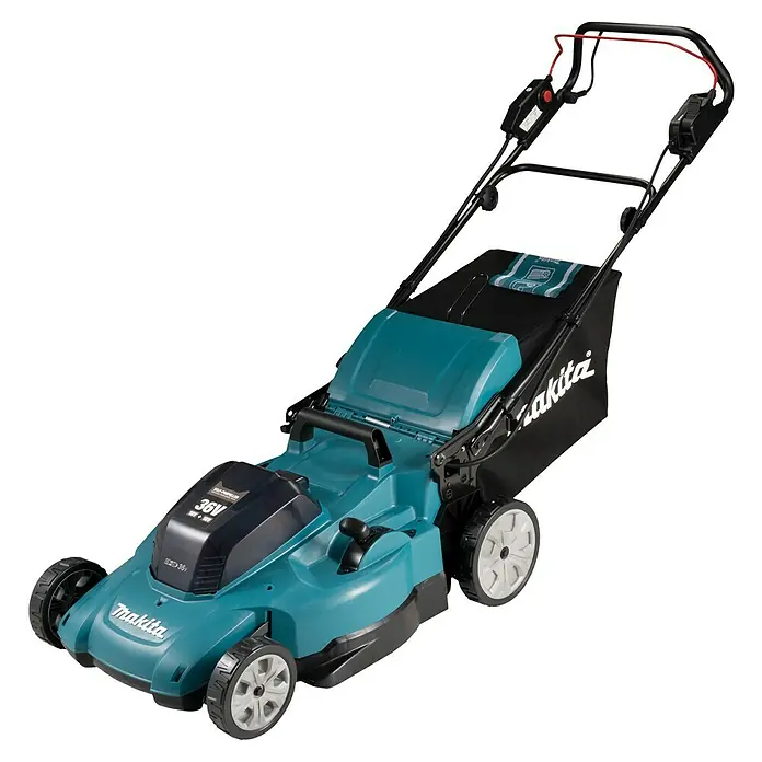 Makita LXT 18V Akku-Rasenmäher DLM539Z - 36 V, Ohne Akku, Schnittbreite: 53,4 cm - Abbildung eines Makita Akku-Rasenmähers, Modell mit Akkubetrieb, ideal für die Gartenpflege.