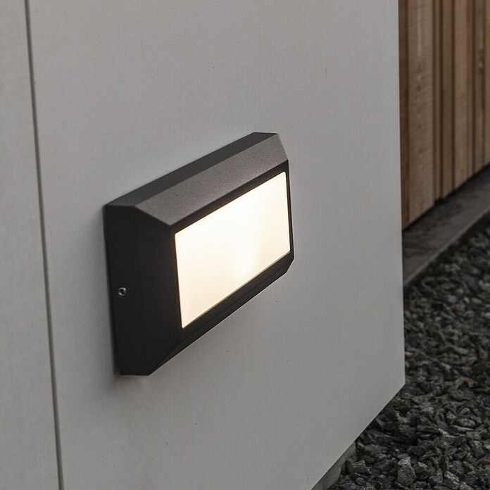 Lutec Vanjska zidna LED svjetiljka Helena  (11 W, 3,2 x 23 x 10,1 cm, Antracit, IP54) | BAUHAUS